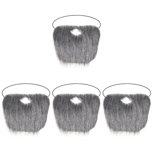 4Pièces Barbes De Déguisement Père Polyester Cosplay 1