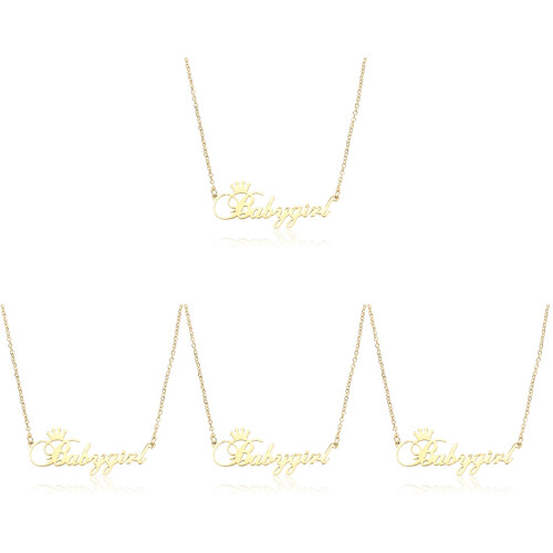 4Pièces Colliers Mode Dorés Pour Accessoire Élégant 1