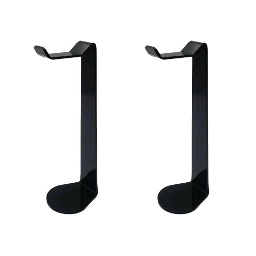 2Pièces Support Casque Noir Pratique Pour Bureau Et Maison 1