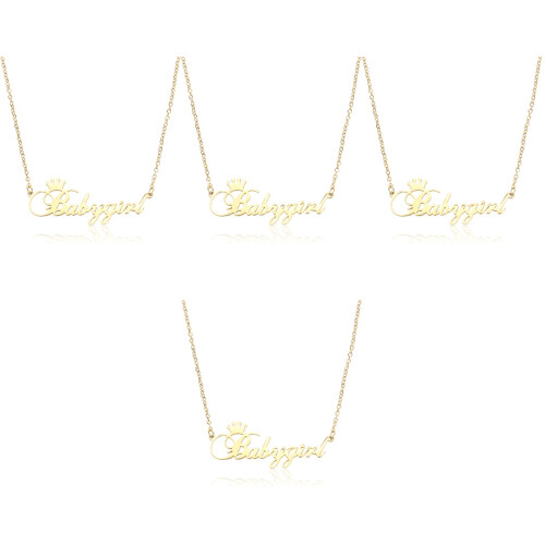 4Pièces Colliers Mode Dorés Pour Accessoire Élégant 2
