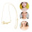 4Pièces Colliers Mode Dorés Pour Accessoire Élégant 9