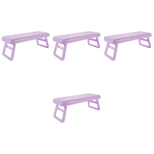4Pièces Repose-Poignet Violet ABS Confort Pliable 2