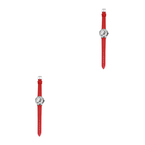 2Pcs Children Halloween Witch Pattern Watch Red Alloy Quartz Gift 2