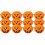 12Pcs Orange Plastic Pumpkin Buckets Halloween Candy Holders 4