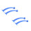 2Pairs Blue Silicone Tentacles Suction Cup Antennae Decoration 5