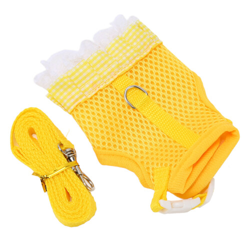 Cute Breathable Mesh Rabbit Harness Leash Set, Adjustable, Small Pet