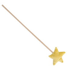 3Pcs Durable Khaki Star Fairy Wands Wooden Cloth Stage Props