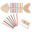 2Sets Wooden Fish Bone Color Sorting Toy Early Learning Sensory Play 3
