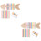 2Sets Wooden Fish Bone Color Sorting Toy Early Learning Sensory Play 8