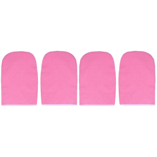 2Paia Rosa Caldi in Cotone Per Trattamenti Con Paraffina 1