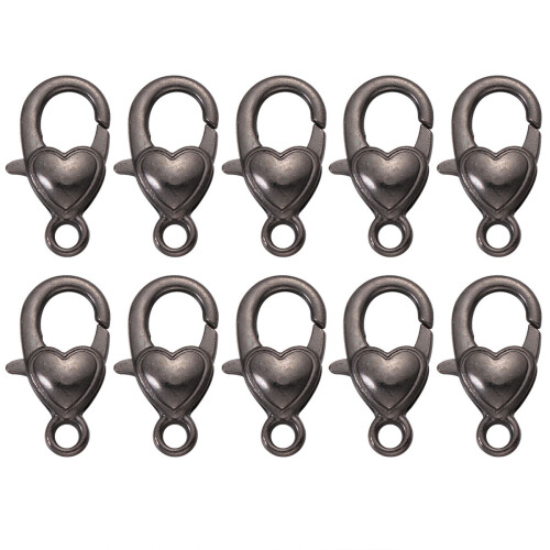 30Pz Moschettoni Neri in Per Gioielli E Portachiavi Resistenti