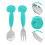 4Pz Set Toddler Verde Silicone E , Manico Antiscivolo 11