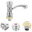 2Pz Rubinetto Per Lavabo Bagno in Metallo Argento Resistente 9