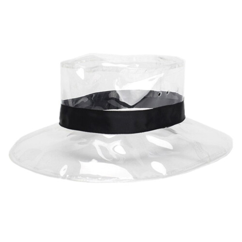 2Pz Cappello Da PVC Trasparente Impermeabile Per Attività