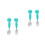 4Pz Set Toddler Verde Silicone E , Manico Antiscivolo 7
