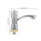 2Pz Rubinetto Per Lavabo Bagno in Metallo Argento Resistente 8