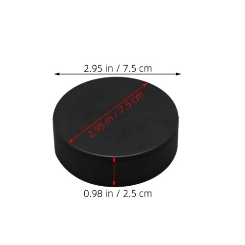 12Pz Disco Hockey PU Nero Per Esercizi Quotidiani E 2