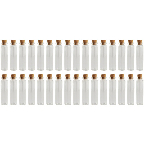 48Pz Bottiglie Con Tappo Trasparente Per Decorazioni 1