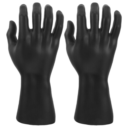 4Pz Porta Gioielli Mano Uomo Nera Bracciali