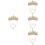 4Set Dorata Collana Per Sposa E 8