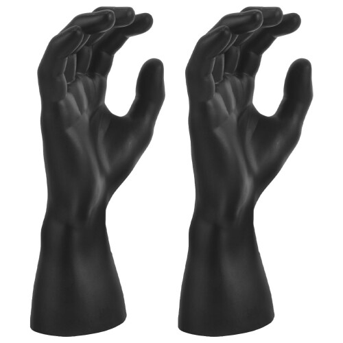 4Pz Porta Gioielli Mano Uomo Nera Bracciali 2