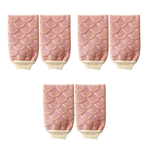 6Pz Rosa Per Doccia, Guanto Bagno Esfoliante E Massaggio 2