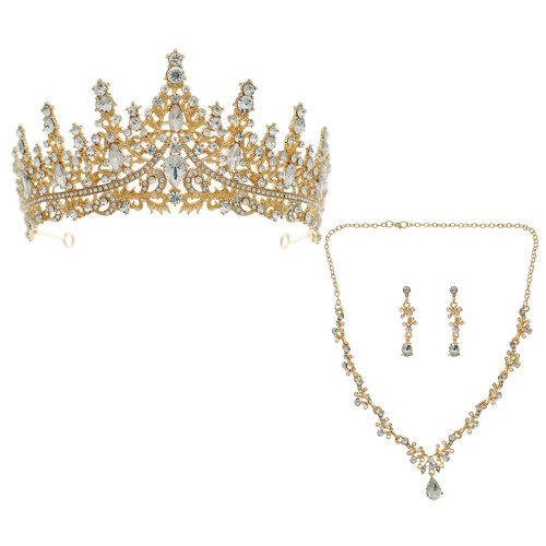 4Set Dorata Collana Per Sposa E 1
