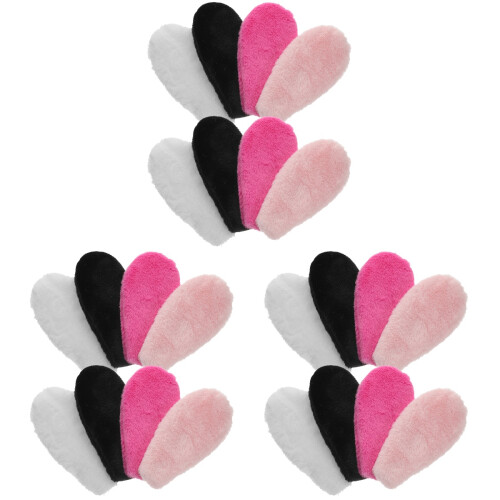 12Paia Orecchie Coniglio Morbide Decorazioni Miste Per Fermagli DIY 2