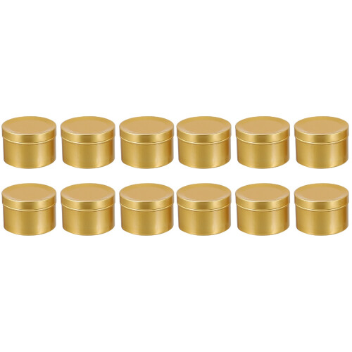 12Pz Contenitori Casa Alluminio Dorati Riutilizzabili Per DIY 2