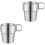 2Pz Tazze Camping in Con Manico Pieghevole, Argento 5