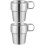 2Pz Tazze Camping in Con Manico Pieghevole, Argento 7