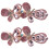 2Pz Rosa Metallo Con Clip Decorativa 6