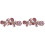 2Pz Rosa Metallo Con Clip Decorativa 4