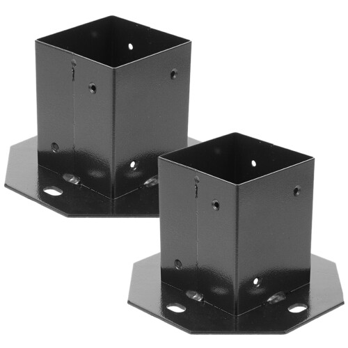 4Pz Base Nero in Metallo Per Cassetta E Ringhiera 1