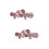 2Pz Rosa Metallo Con Clip Decorativa 8
