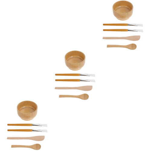 3Set Set Per Maschera Viso in Legno Multiuso Per Donne Bellezza 1