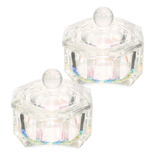 8Pz Nail Dish in Con Coperchio Per Manicure E Acrilici 1