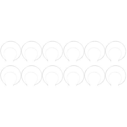 12Pz Fasce Metallo Argento Chic E Versatili 1