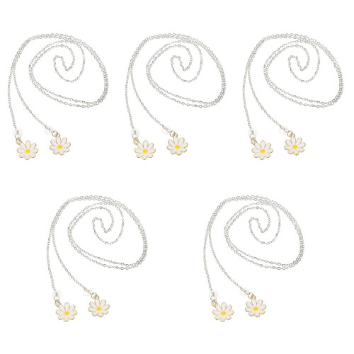 5Pz Catena Anti- Auricolari Argento Decorativa E Leggera 2