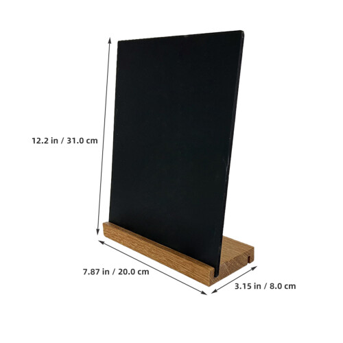 3Pz Mini Lavagna in Legno Nero, Decorativo E Riutilizzabile 1