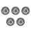 5Pz Ciotola Barba Argento Design Compatto Facile Pulire 5
