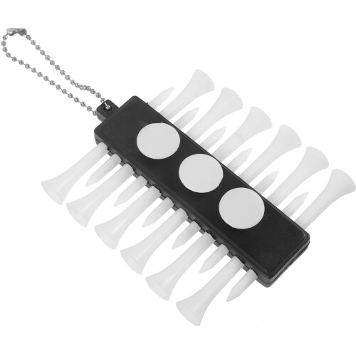 3Pz Porta Tee Golf in Bianco Con Appendi 1