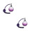 2Pz Bottiglie Spray Profumo Viola Decorazione Vintage E 8