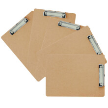 10Pz Scrittura Cartelle Clipboard Legno Metallo Marrone