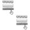 6Pz Eleganti in Silicone Argento Per Bracciale Orologio 8
