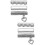 6Pz Eleganti in Silicone Argento Per Bracciale Orologio 9