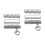 6Pz Eleganti in Silicone Argento Per Bracciale Orologio 6