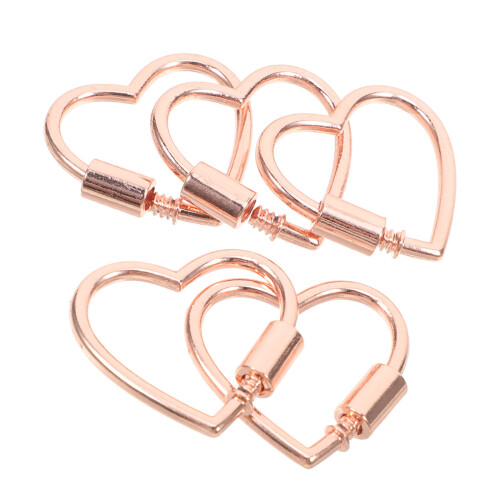10Pz Moschettoni Cuore Rosa Per Collane E Bracciali Artigianali 1