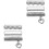 6Pz Eleganti in Silicone Argento Per Bracciale Orologio 5