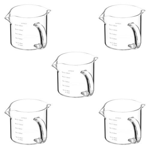 5Pz Brocca Latte Trasparente Resistente Multiuso Per 1